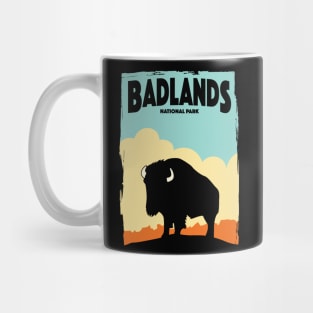 South Dakota Badlands Bison National Park Mug